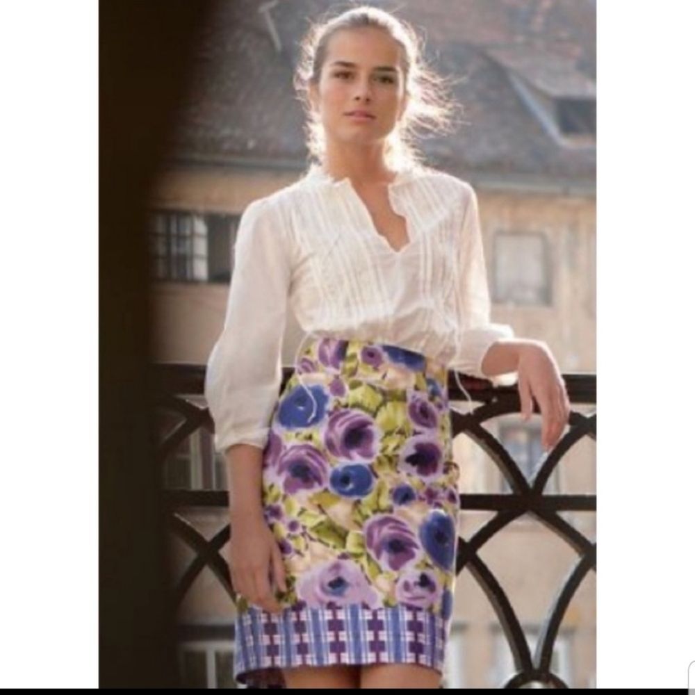 NWT Anthropologie Baraschi Floral Pencil Skirt
